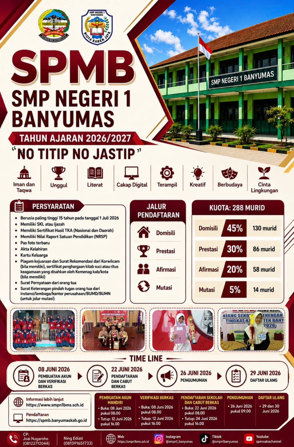 Flyer Persyaratan dan Kuota SPMB 2026/2027